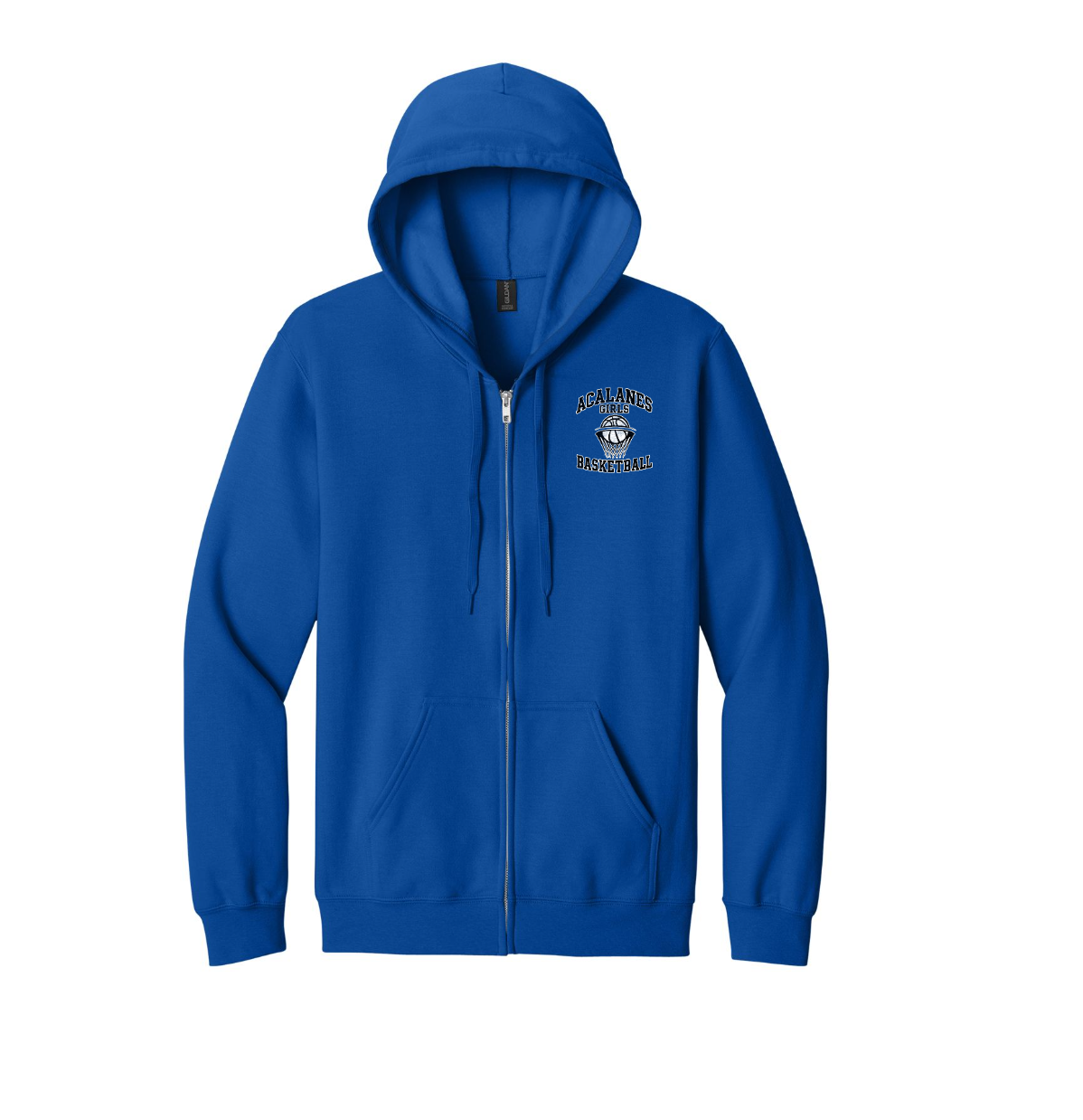 ADULT Acalanes Girls Basketball Full Zip Hoodie-TRUE ROYAL