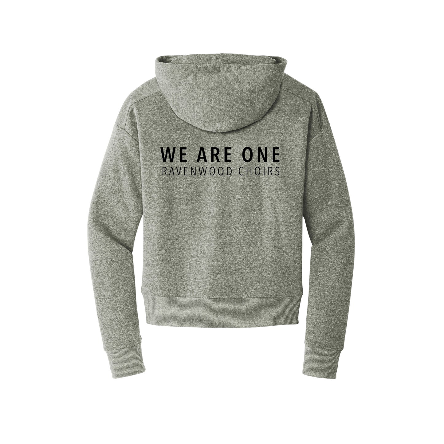 WOMENS RHS Choirs We Are One Ravenwood Choirs 1/2 Zip Cropped Pullover Hoodie